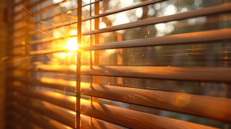 Wooden blinds of summer